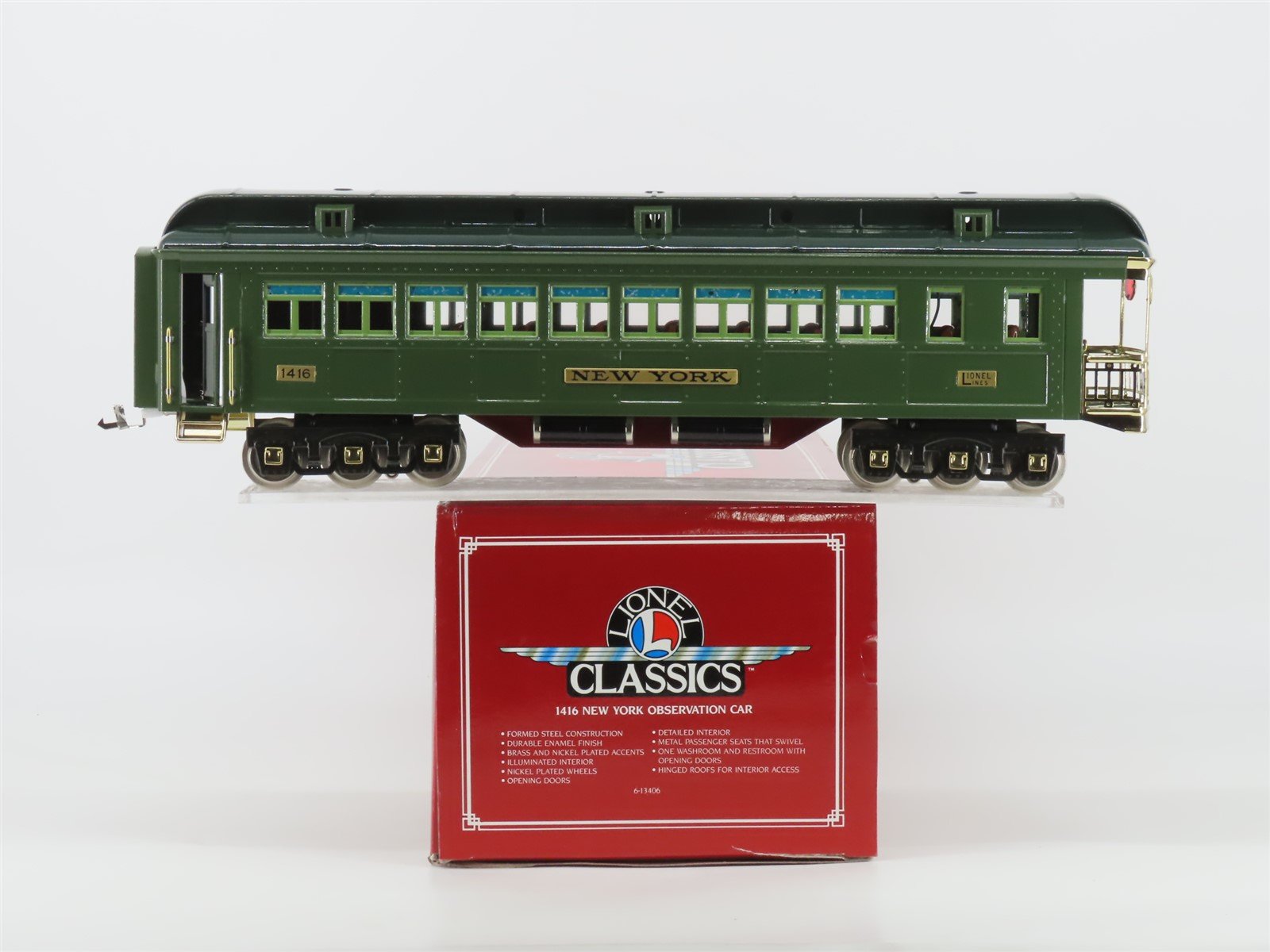 Standard Gauge Lionel 6-13406 New York Observation Passenger Car #1416