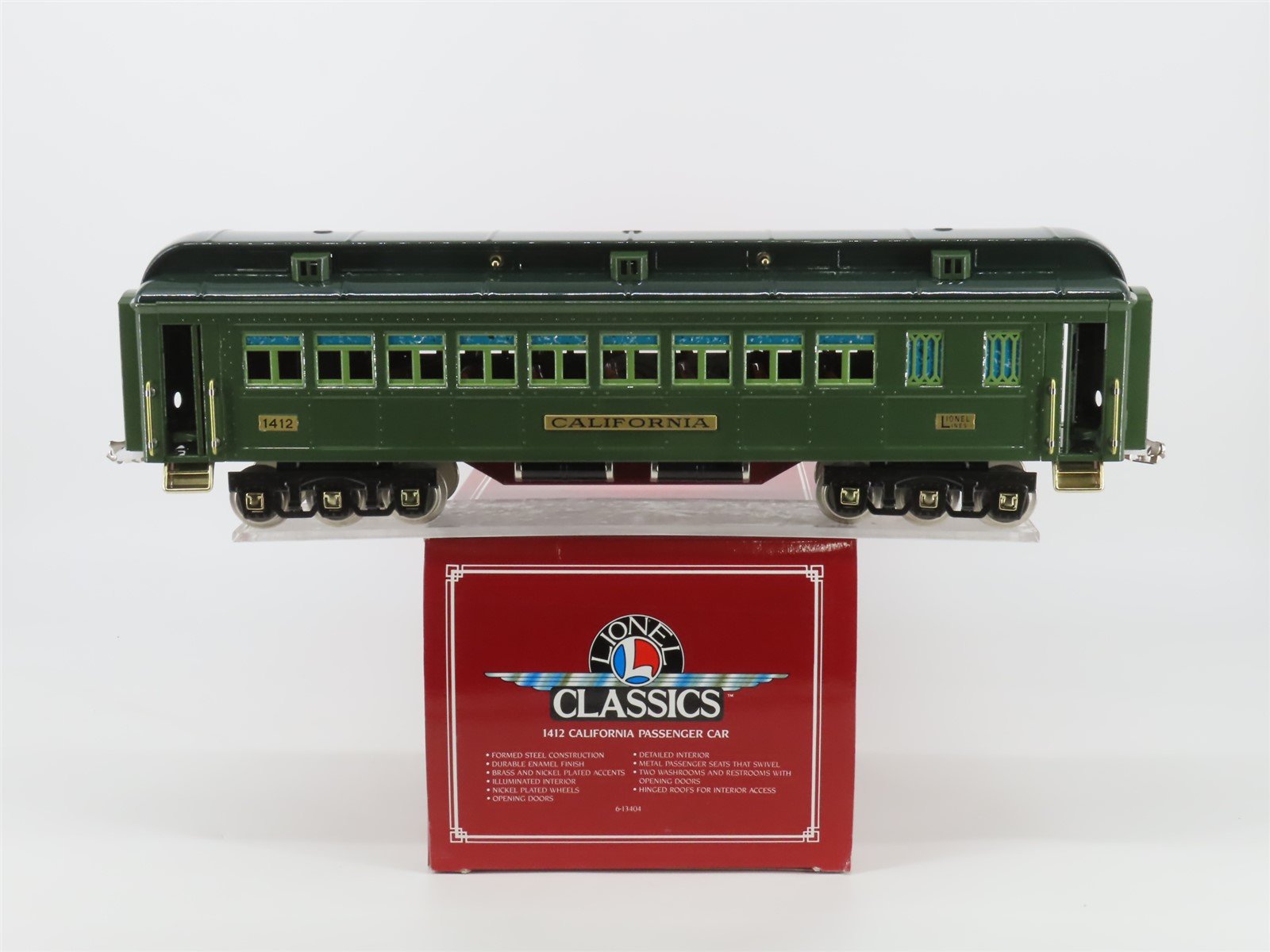 Standard Gauge Lionel 6-13404 California Coach Passenger Car #1412