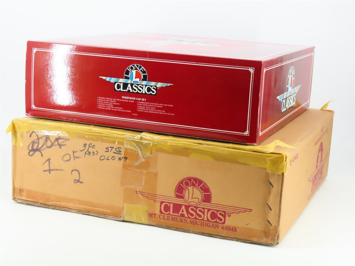 Standard Gauge Lionel 6-13412 Lionel Lines Orange &amp; Cream 3-Car Passenger Set