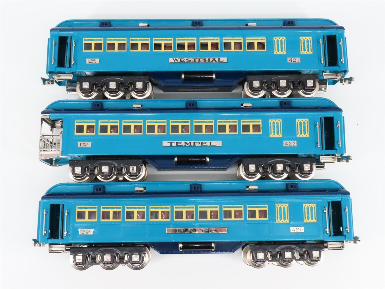 Standard Gauge Lionel/MTH 11-40040 Blue Comet Two-Tone 3-Car Passenger Set