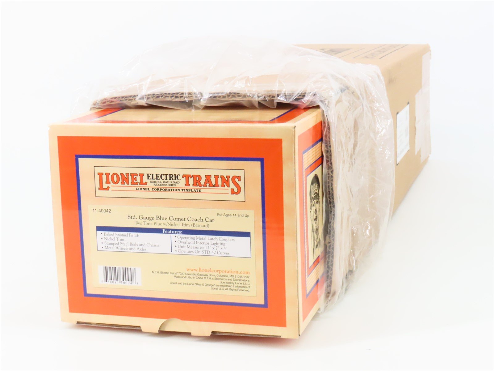 Standard Gauge Lionel 11-40042 Blue Comet Coach Passenger Car #4423 