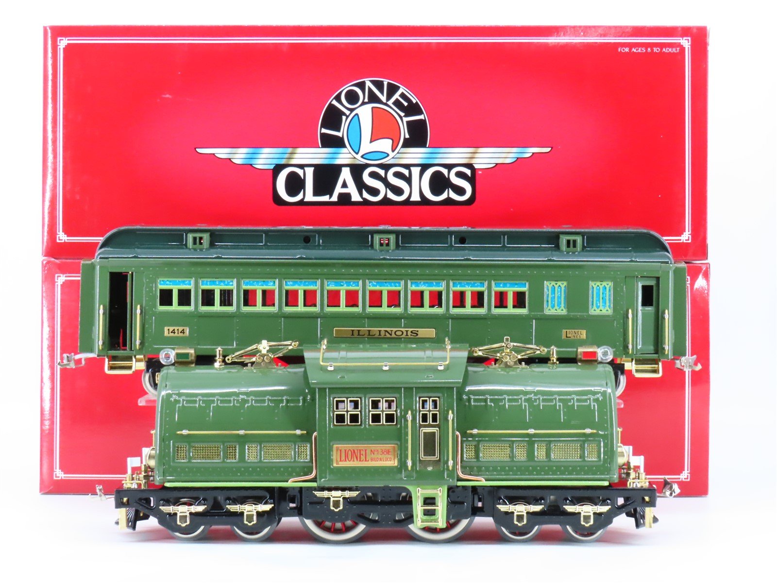 Standard Gauge Lionel Electric Locomotive #1-381E w/Illinois Passenger Car