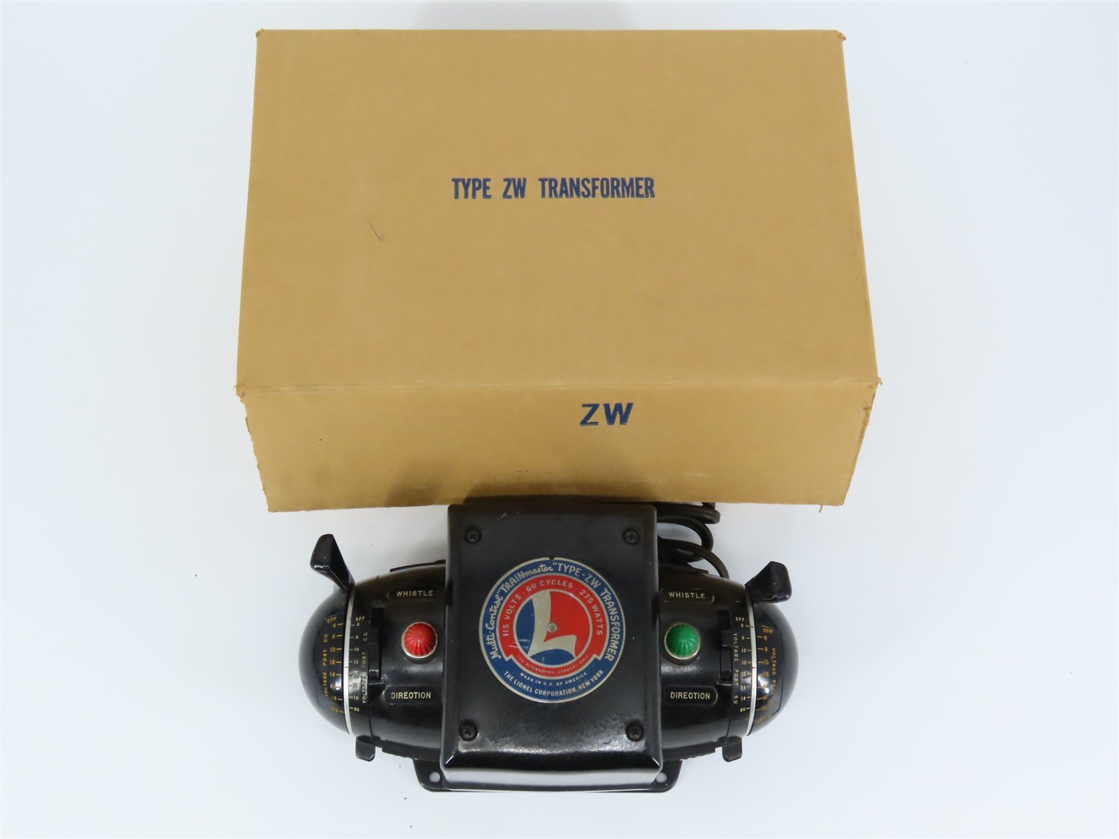 Lionel Type ZW "Trainmaster" 115 Volts 275 Watt 60 Cycles Transformer