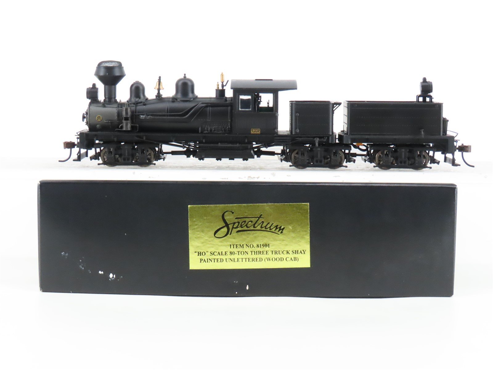 HO Bachmann Spectrum 81901 Unlettered 80-Ton 3-Truck Shay Steam - DCC Ready