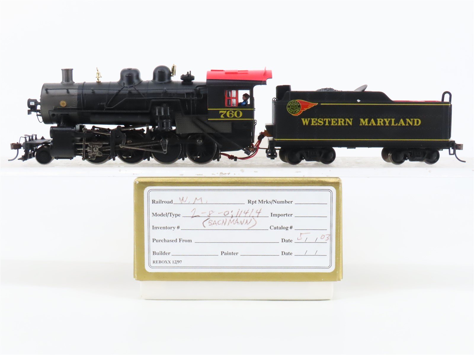 HO Bachmann Spectrum WM "Fireball" 2-8-0 Consolidation Steam #760 - DCC Ready