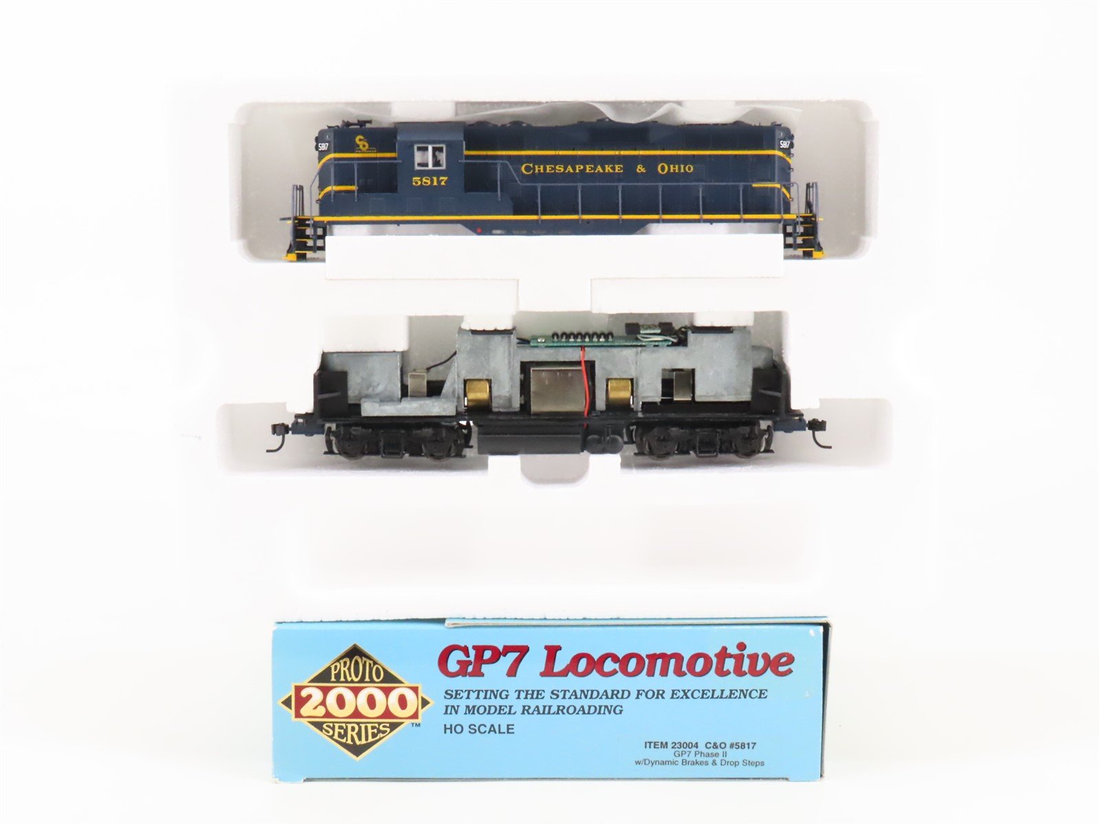 HO Scale Proto 23004 C&O Chesapeake & Ohio EMD GP7 Diesel #5817 - BAD GEARS