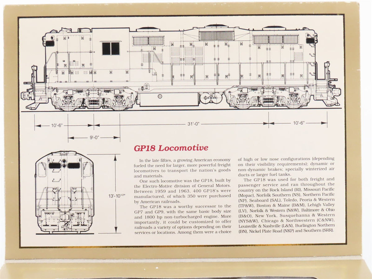 HO Scale Proto 2000 8150 NYSW Susquehanna EMD GP18 Diesel #1804 - BAD GEARS