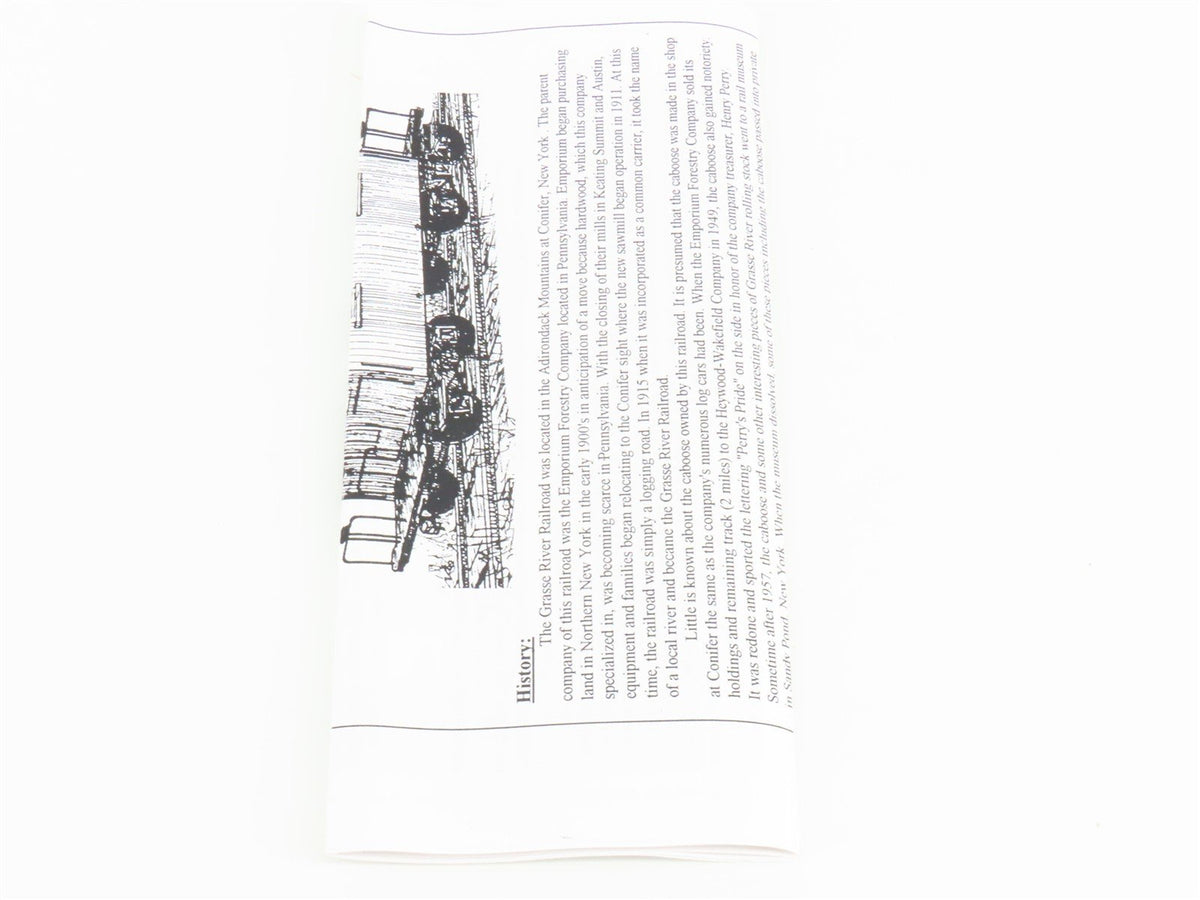 O Scale 2-Rail Keystone K-1005 Undecorated Grasse River Caboose Wood Kit