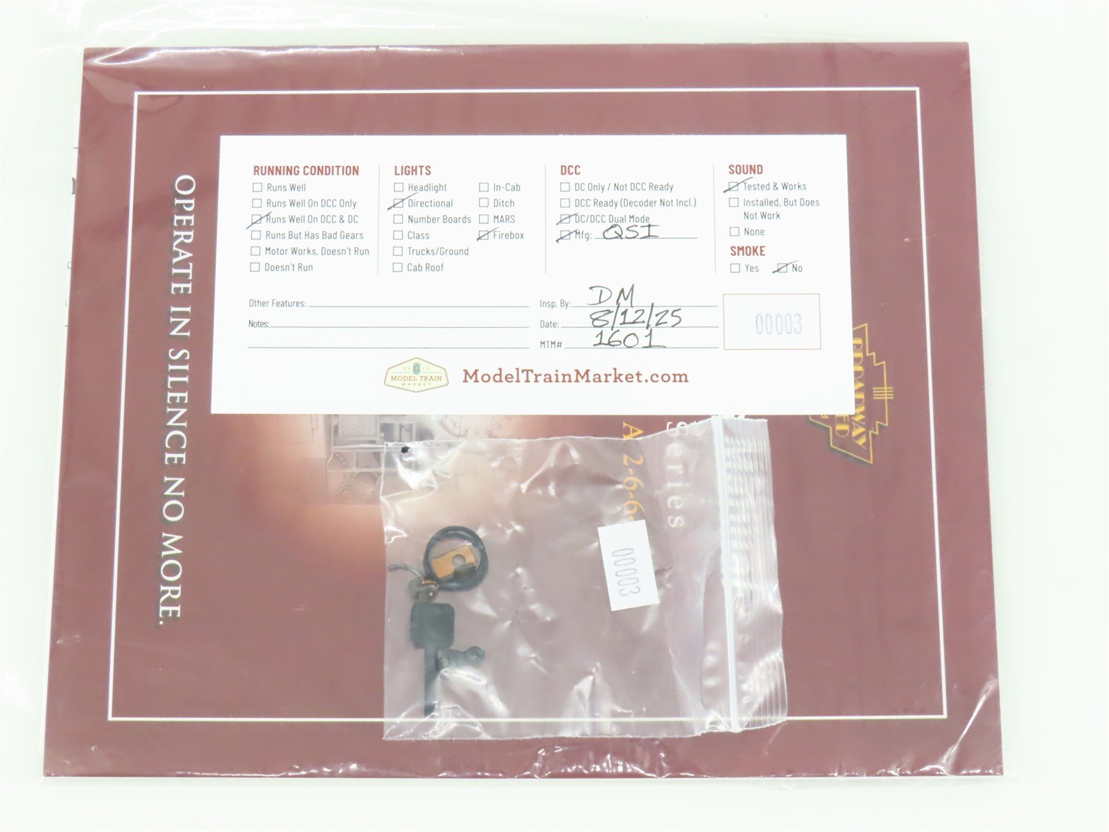 HO Broadway Limited BLI 015 Unlettered 2-6-6-4 Class A Steam w/ DCC & Sound