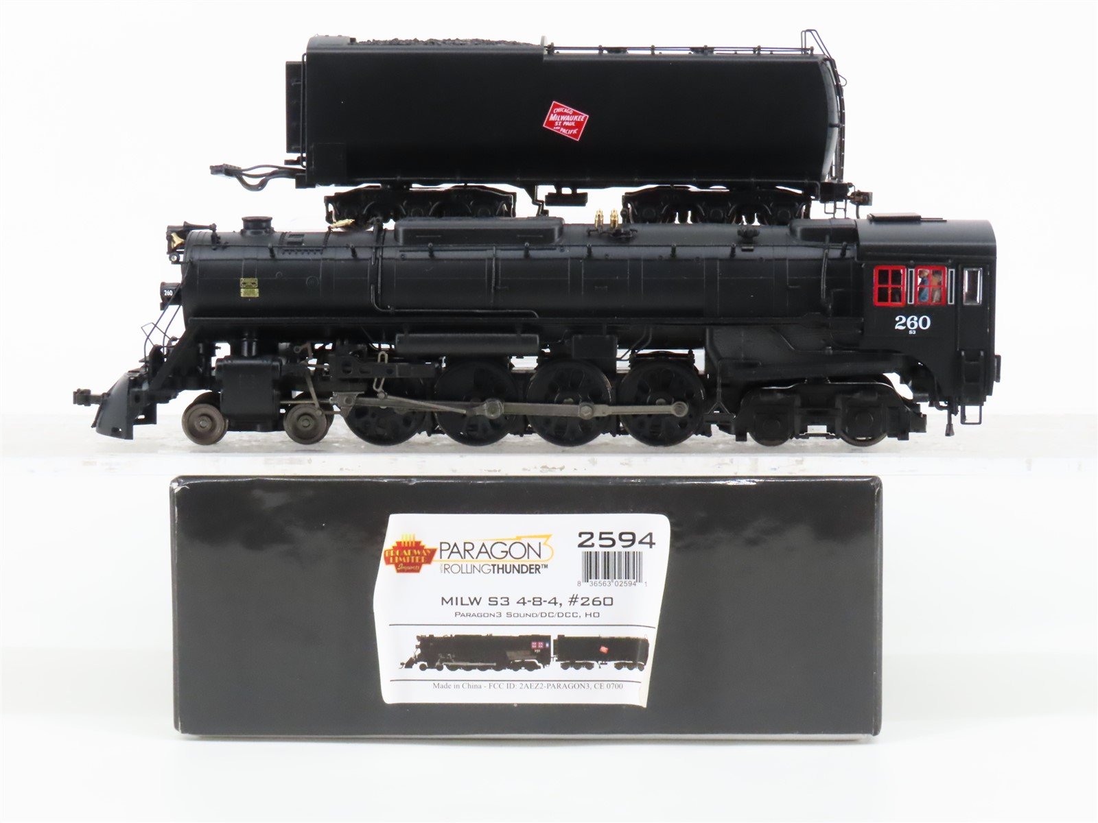 HO Broadway Limited BLI 2594 MILW Milwaukee Road 4-8-4 S3 Steam #260 - Paragon3