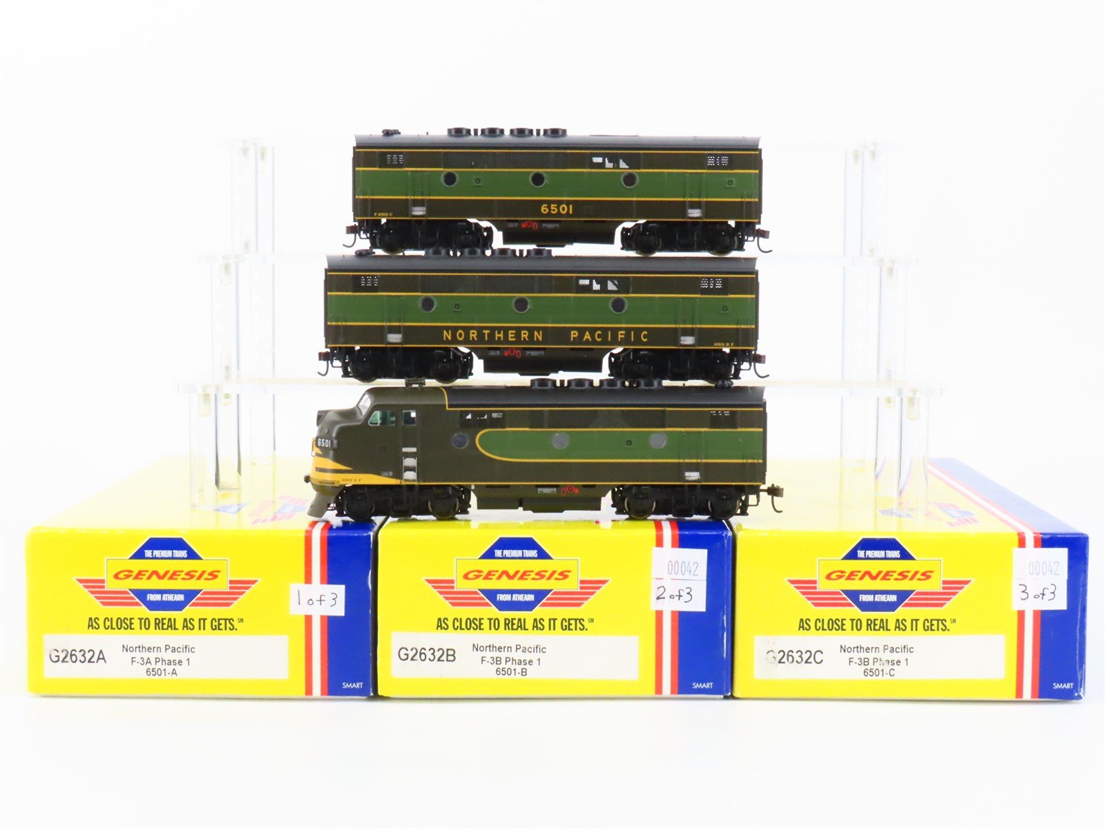 HO Athearn Genesis G2632 NP Northern Pacific EMD F3A/B/B Diesel Set #6501A/B/C