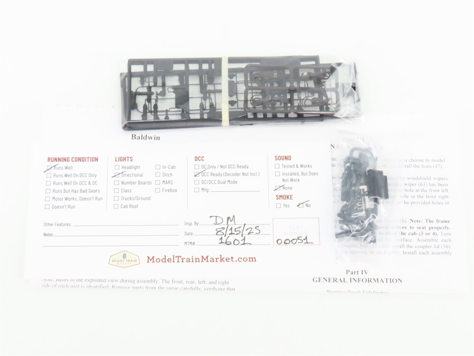 HO Scale Stewart 4700 Undecorated Baldwin VO-1000 Diesel - DCC Ready