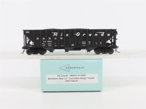 HO Scale Arrowhead ARR-1006-20 D&RGW Rio Grande 3-Bay Hopper #14954 w/ Load