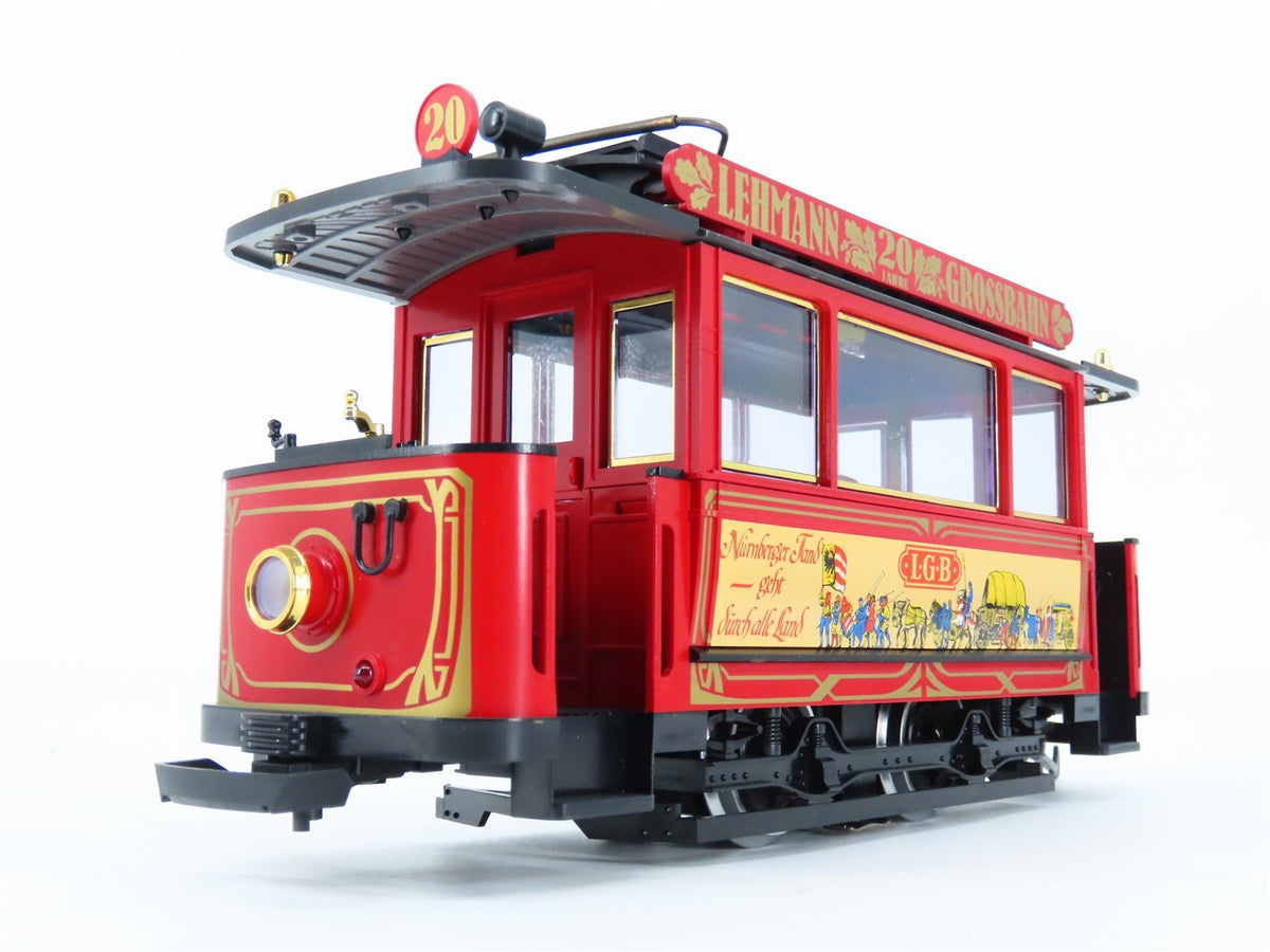 G Scale LGB Lehmann Grossbahn 20th Anniversary Street Trolley 2-Car Set