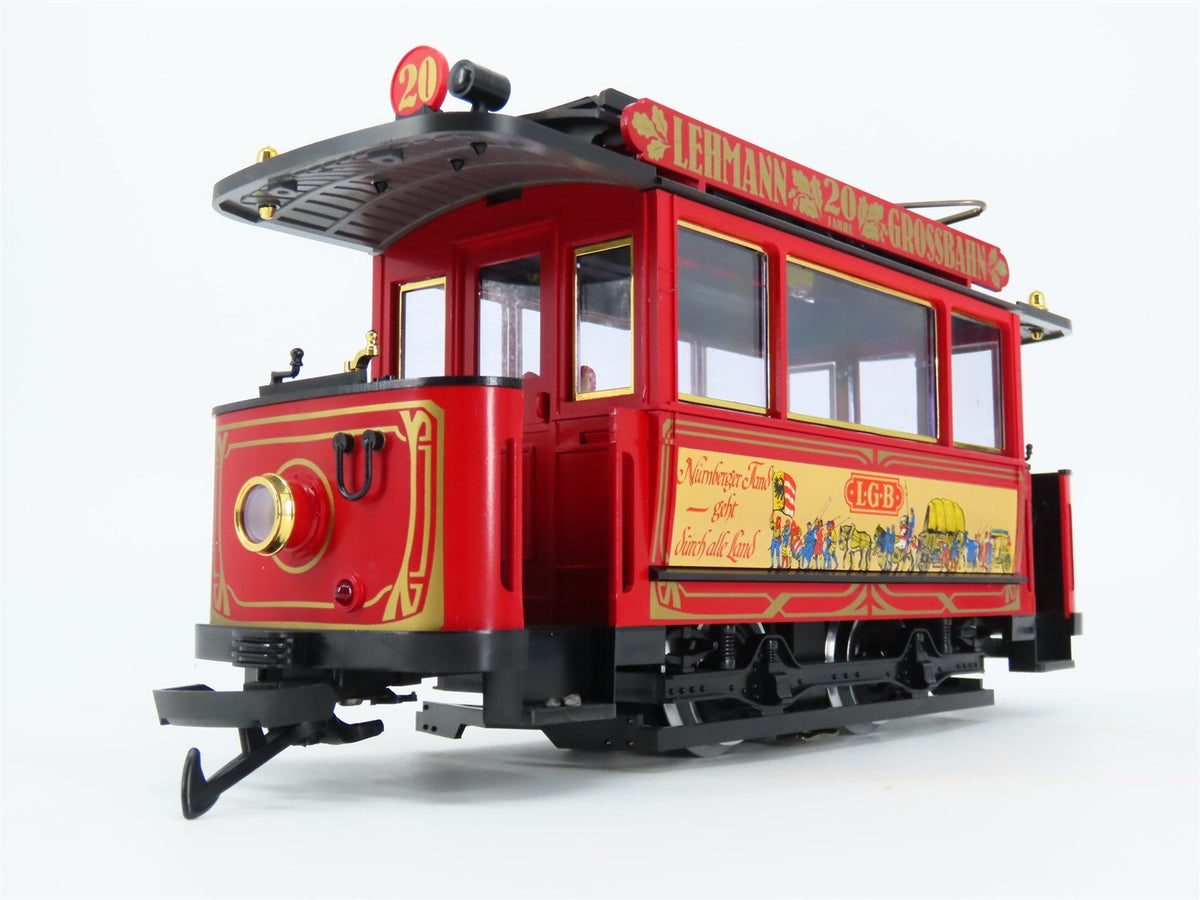G Scale LGB Lehmann Grossbahn 20th Anniversary Street Trolley 2-Car Set