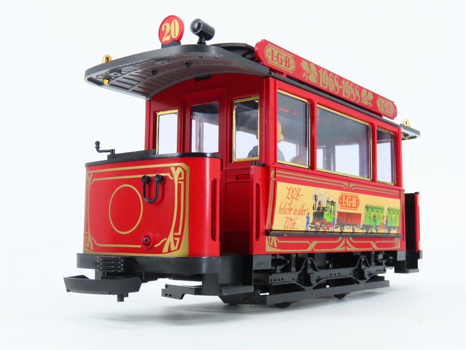 G Scale LGB Lehmann Grossbahn 20th Anniversary Street Trolley 2-Car Set