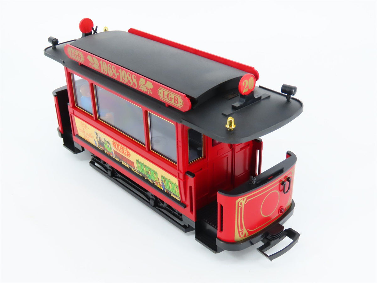 G Scale LGB Lehmann Grossbahn 20th Anniversary Street Trolley 2-Car Set