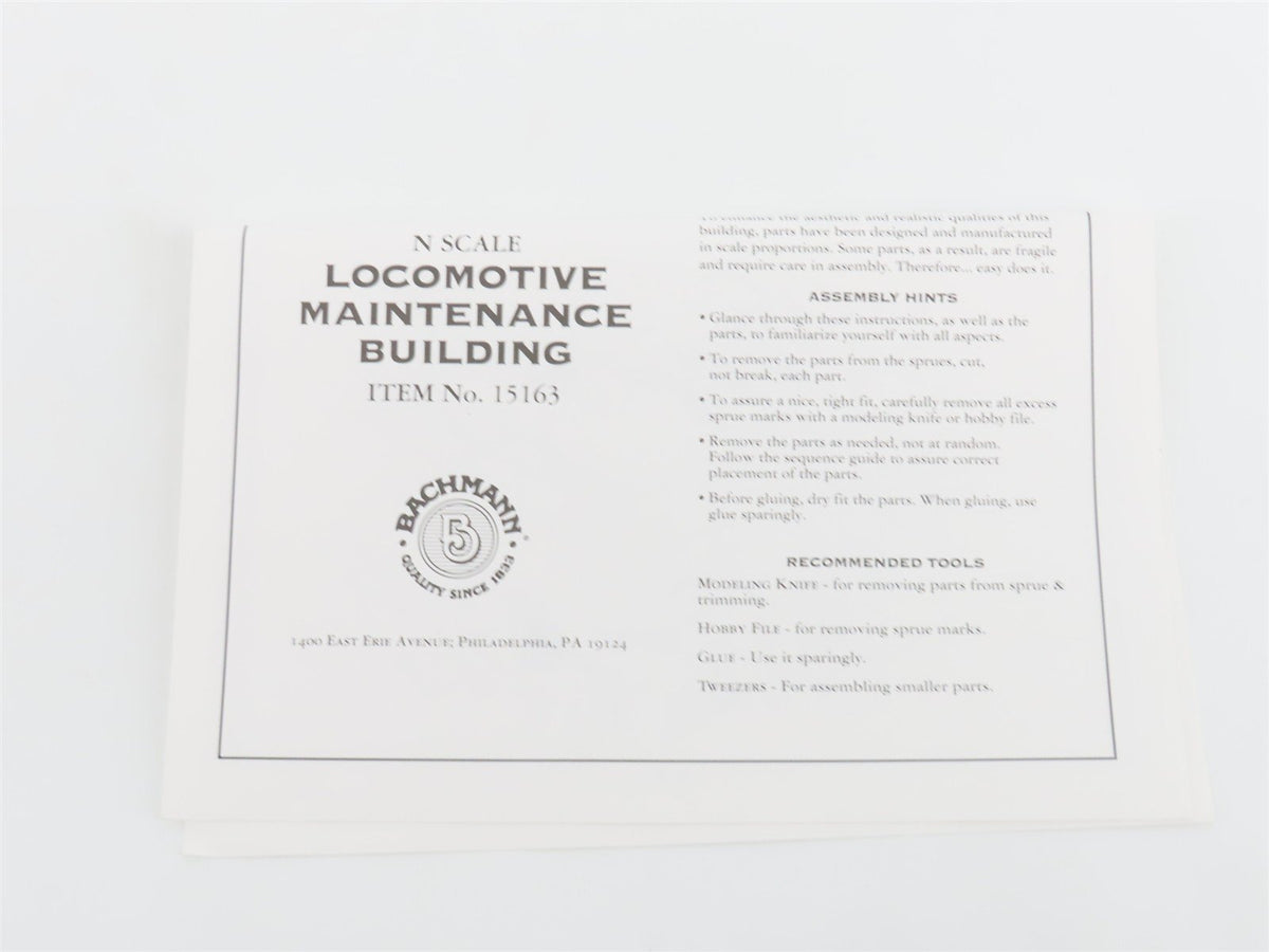 N 1/160 Scale Bachmann Kit #15163 Locomotive Maintenance Building