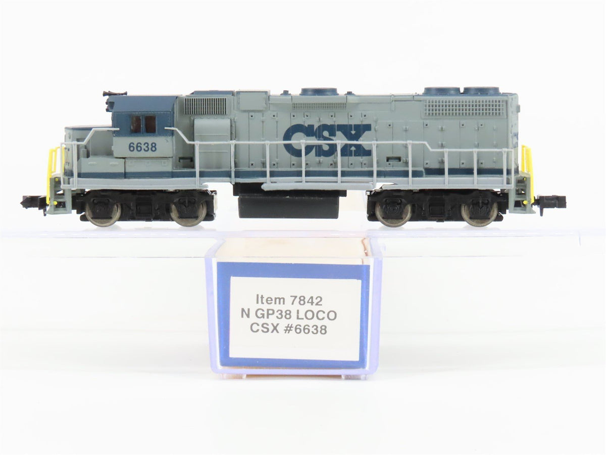 N Scale Life-Like 7842 CSX Transportation EMD GP38 Diesel Locomotive #6638