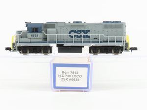 N Scale Life-Like 7842 CSX Transportation EMD GP38 Diesel Locomotive #6638
