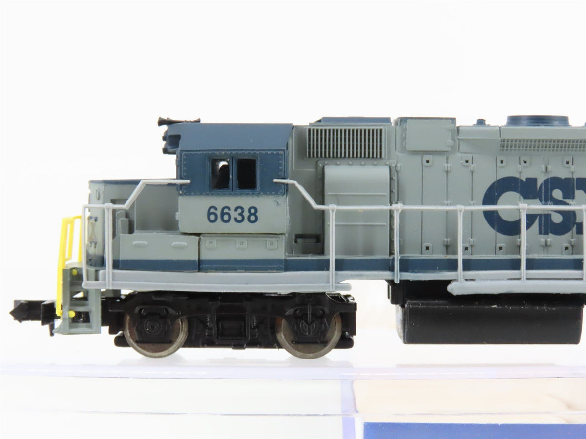 N Scale Life-Like 7842 CSX Transportation EMD GP38 Diesel Locomotive #6638
