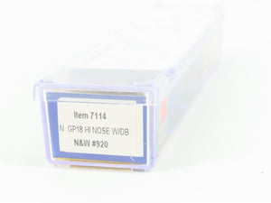 N Scale Life-Like 7114 N&W Norfolk & Western EMD GP18 High Nose Diesel #920