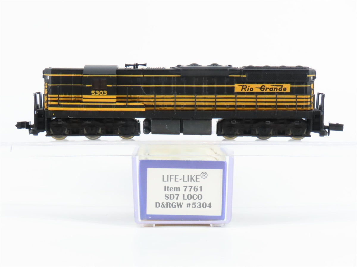 N Scale Life-Like 7761 D&amp;RGW Rio Grande EMD SD7 Diesel Locomotive #5304