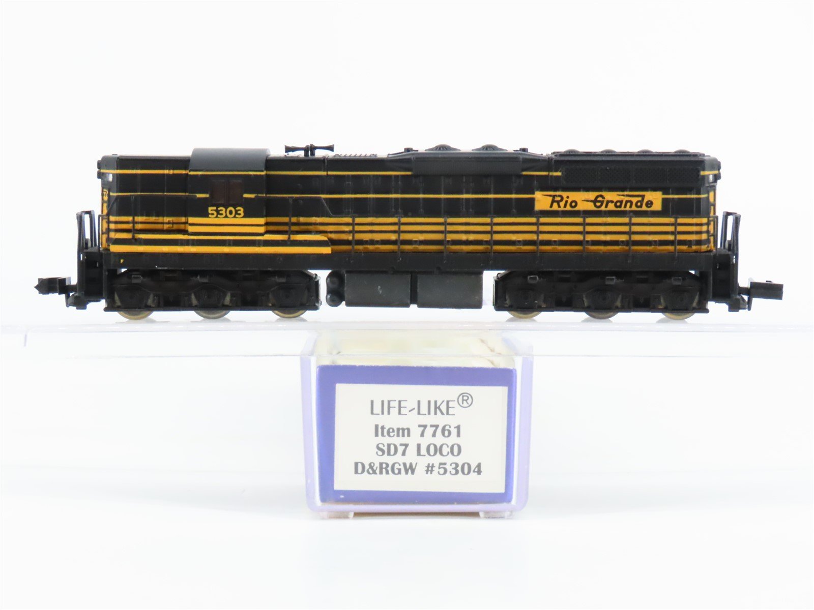 N Scale Life-Like 7761 D&RGW Rio Grande EMD SD7 Diesel Locomotive #5304