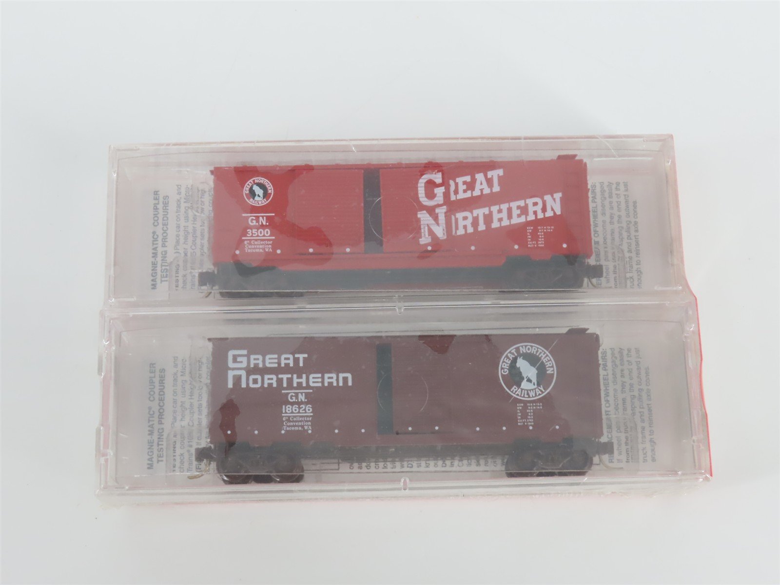N Scale Micro-Trains MTL Special Run GN Great Northern 40' Box Car 2-Pack Sealed