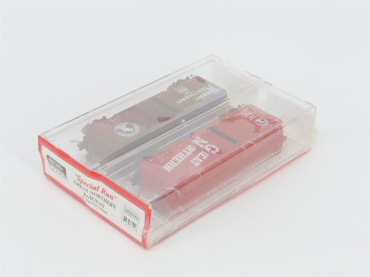 N Scale Micro-Trains MTL Special Run GN Great Northern 40&#39; Box Car 2-Pack Sealed