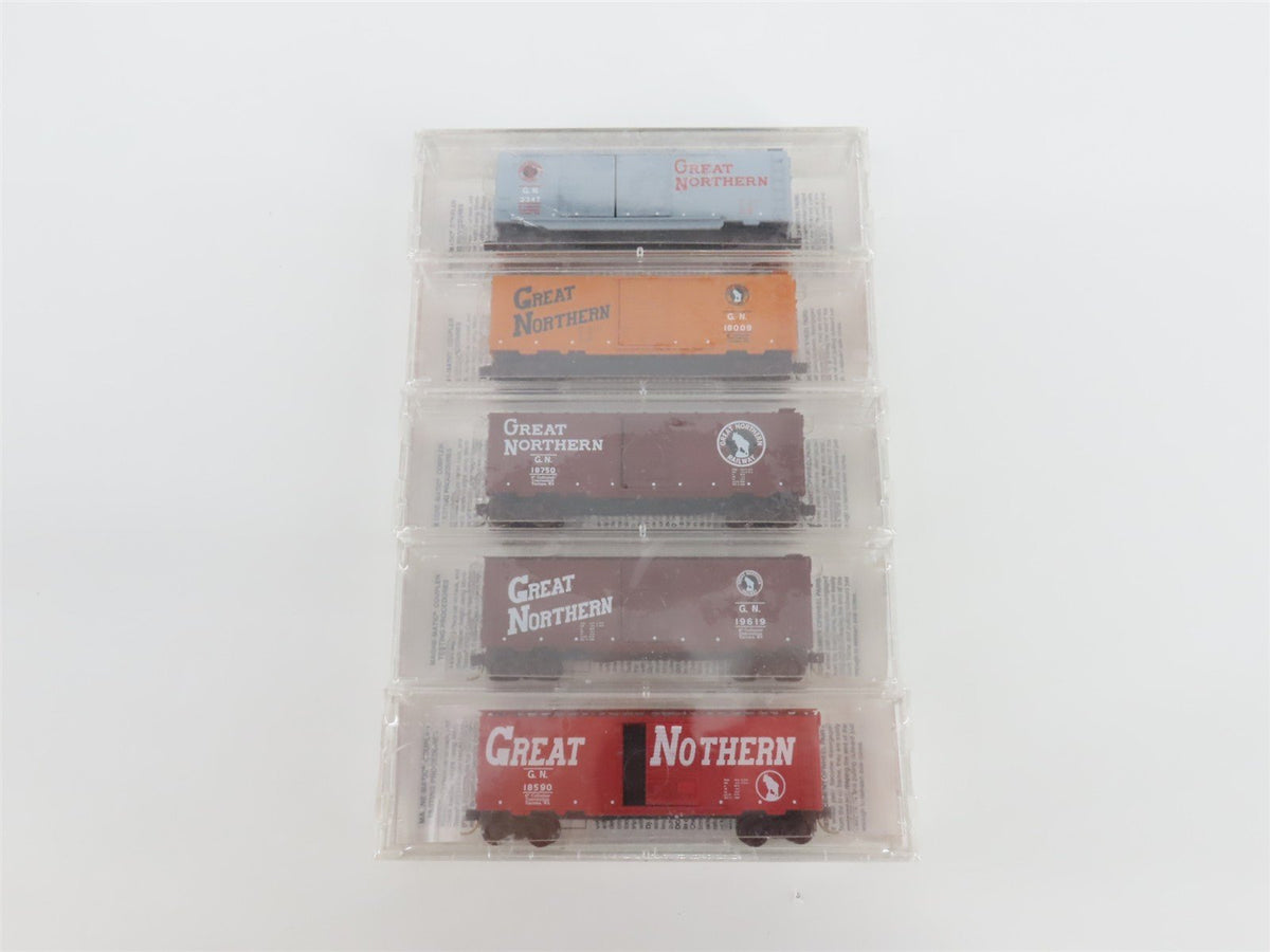 N Micro-Trains MTL NSC Special Run GN Great Northern 40&#39; Box Car 5-Pack Sealed