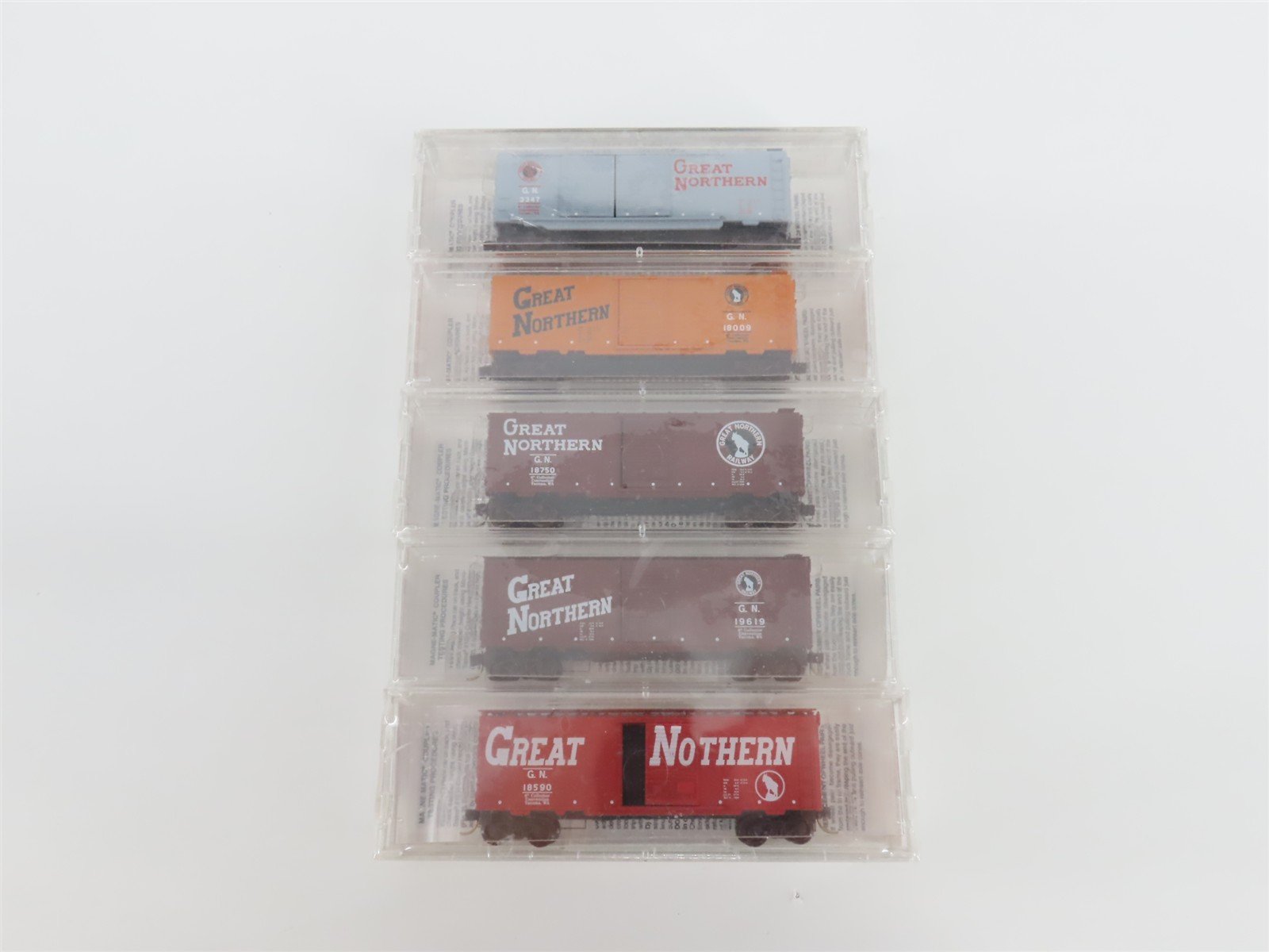 N Micro-Trains MTL NSC Special Run GN Great Northern 40' Box Car 5-Pack Sealed
