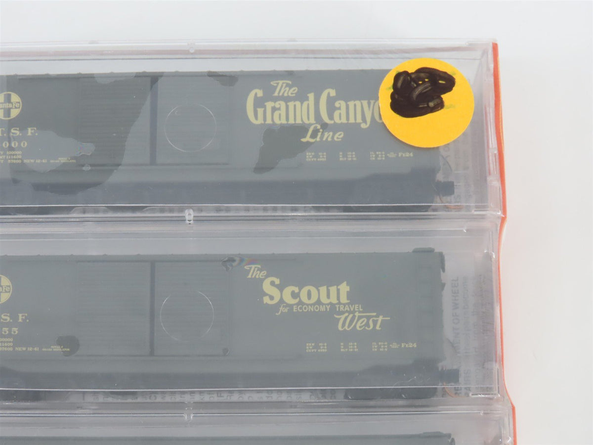 N Scale Micro-Trains MTL 34262 ATSF Santa Fe Map &amp; Slogan Box Car 5-Pack Sealed