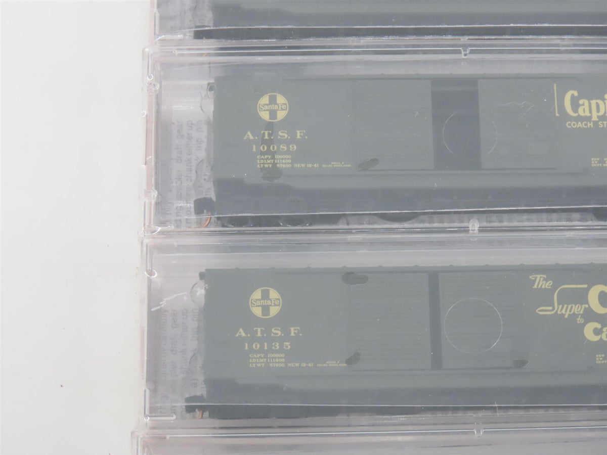 N Scale Micro-Trains MTL 34262 ATSF Santa Fe Map &amp; Slogan Box Car 5-Pack Sealed