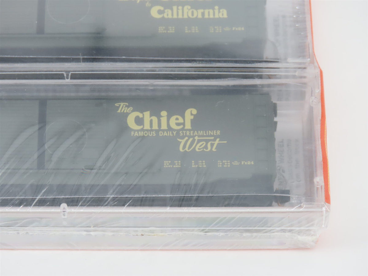 N Scale Micro-Trains MTL 34262 ATSF Santa Fe Map &amp; Slogan Box Car 5-Pack Sealed