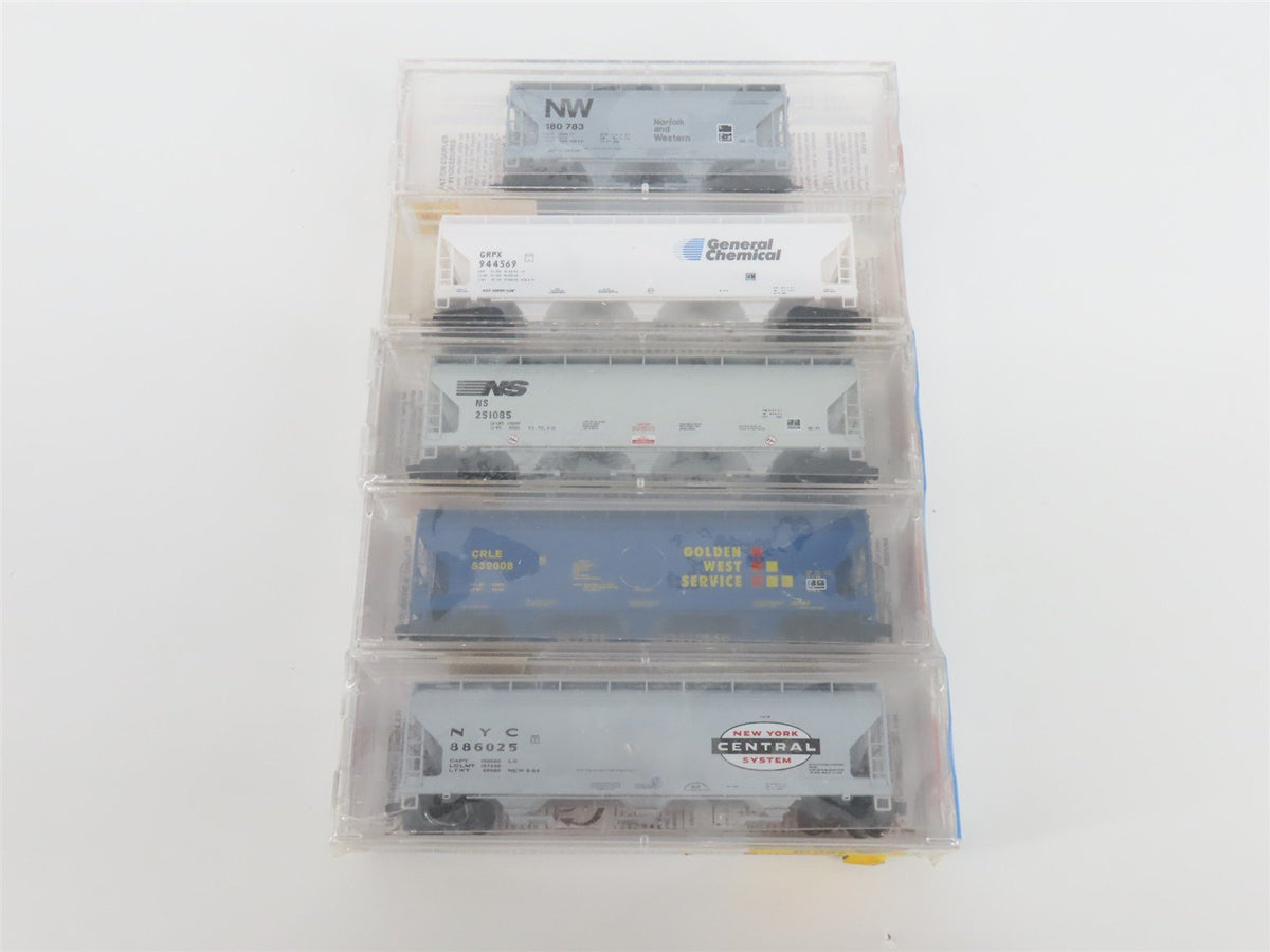N Scale Micro-Trains MTL 19991 N&amp;W/GC/NS/GWS/NYC Hi-Grade Hopper 5-Pack Sealed