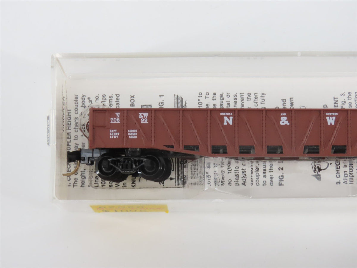 N Scale Micro-Trains MTL 62020 N&amp;W Norfolk &amp; Western 50&#39; Gondola #70699