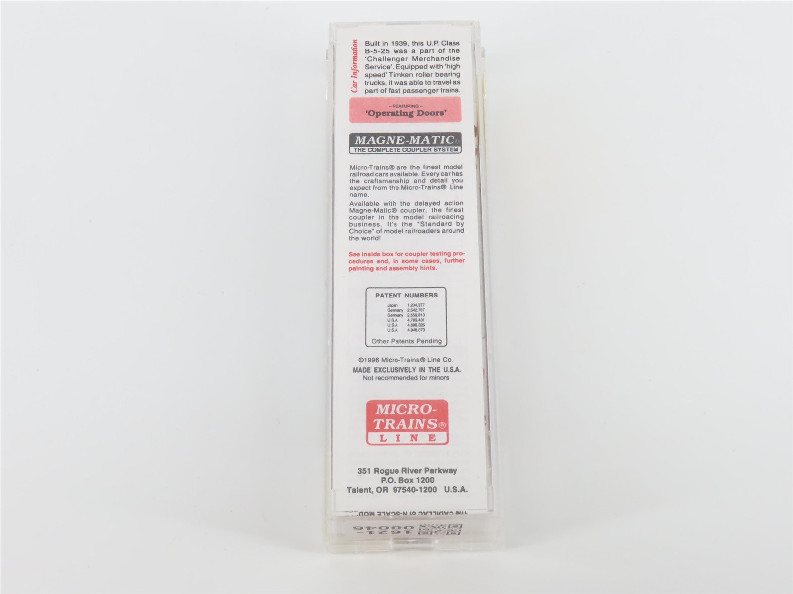 N Scale Micro-Trains MTL 23230 UP Union Pacific Challenger 40' Box Car #9147