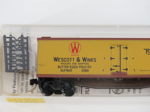 N Scale Micro-Trains MTL 49380 URTC Wescott & Winks 40' Wood Reefer #10700
