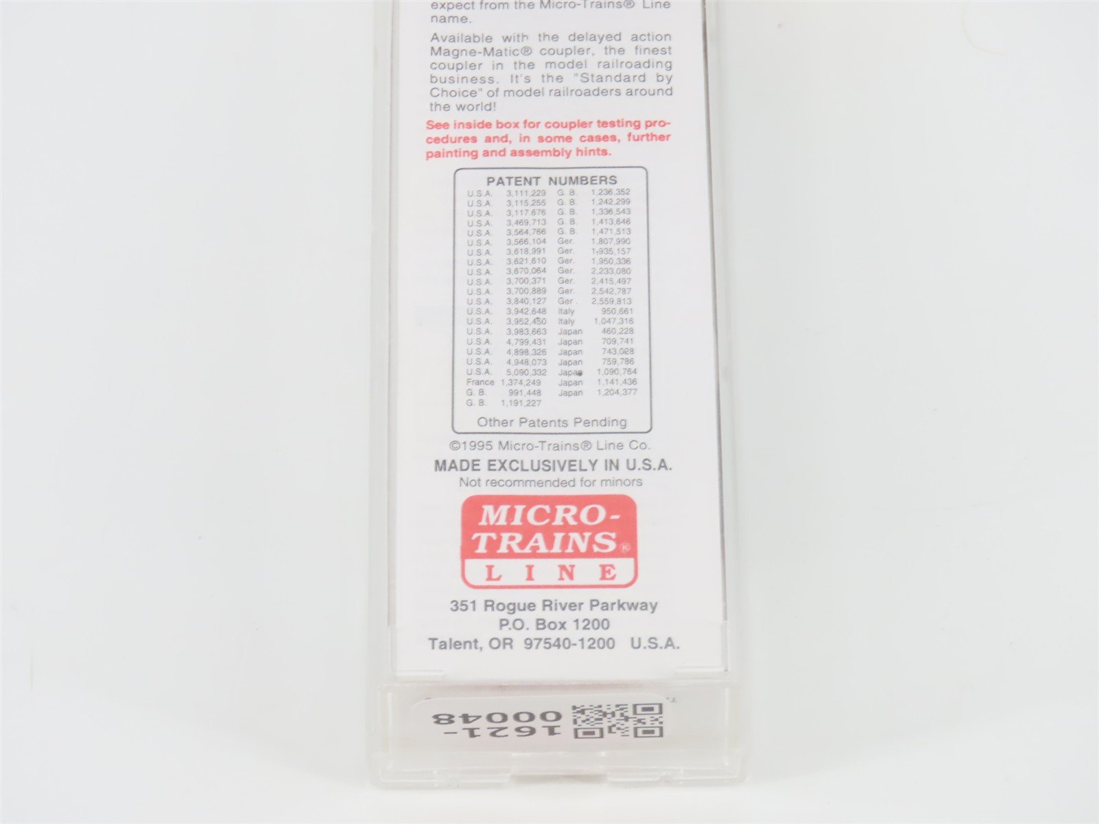 N Scale Micro-Trains MTL 42060 Potlach Lumber Co. 40' Single Door Box Car #424