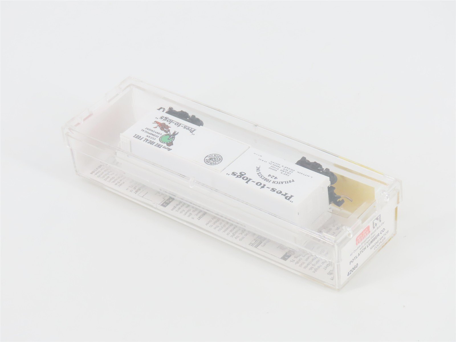 N Scale Micro-Trains MTL 42060 Potlach Lumber Co. 40' Single Door Box Car #424