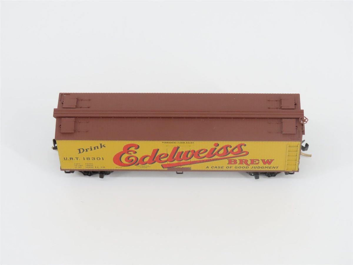 N Scale Micro-Trains MTL 49430 URT Edelweiss Brew 40&#39; Wood Reefer #18301