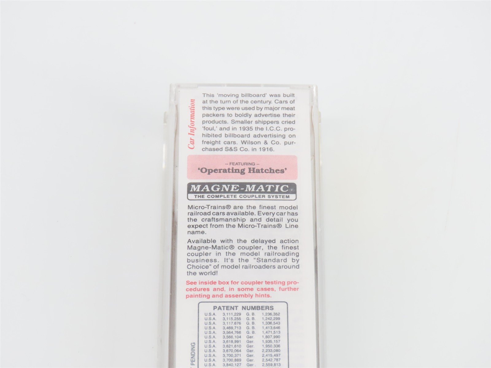 N Scale Micro-Trains MTL 58020 CBTCO Schwarzchild & Sulzberger 36' Reefer #1675