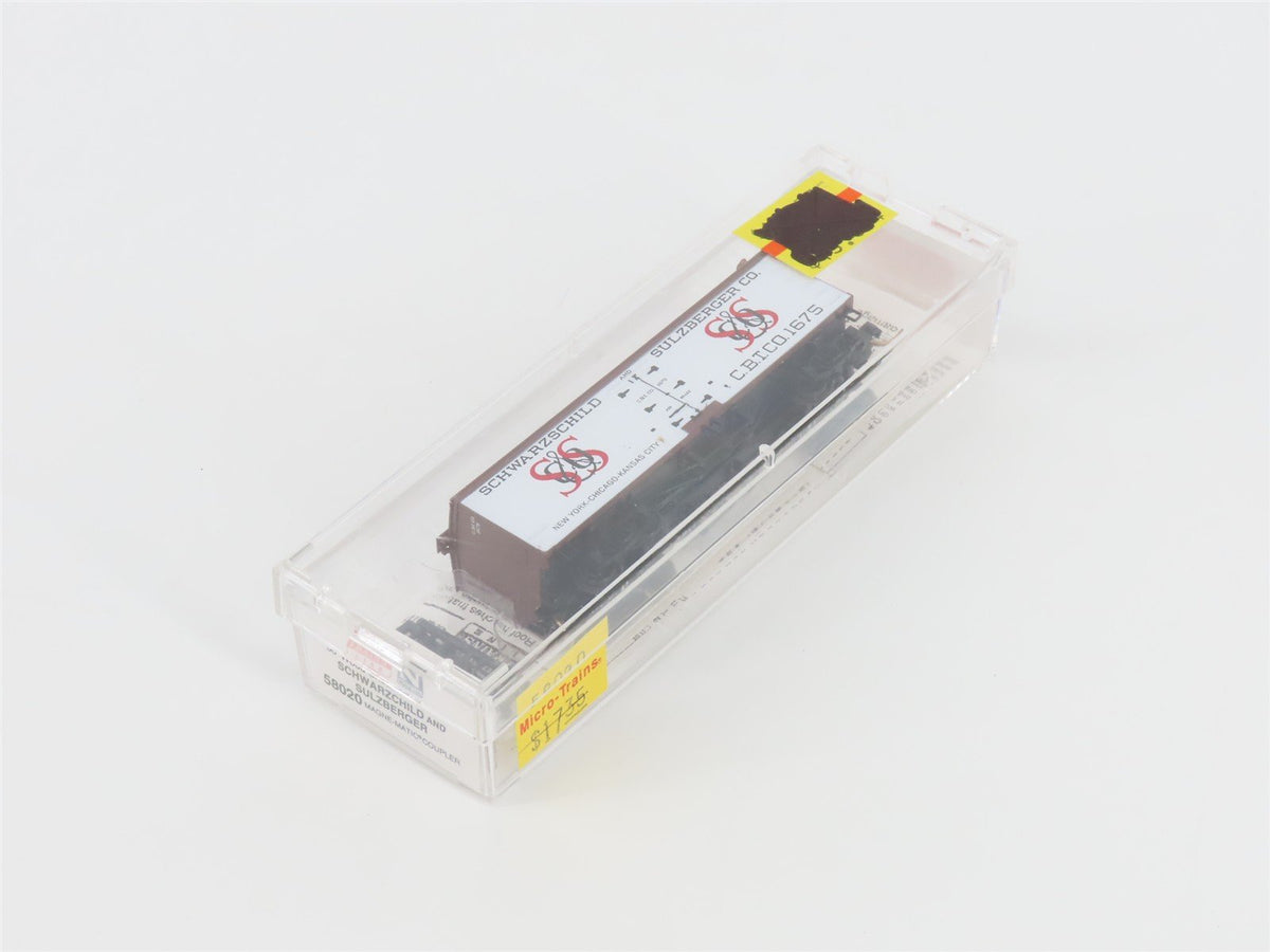 N Scale Micro-Trains MTL 58020 CBTCO Schwarzchild &amp; Sulzberger 36&#39; Reefer #1675