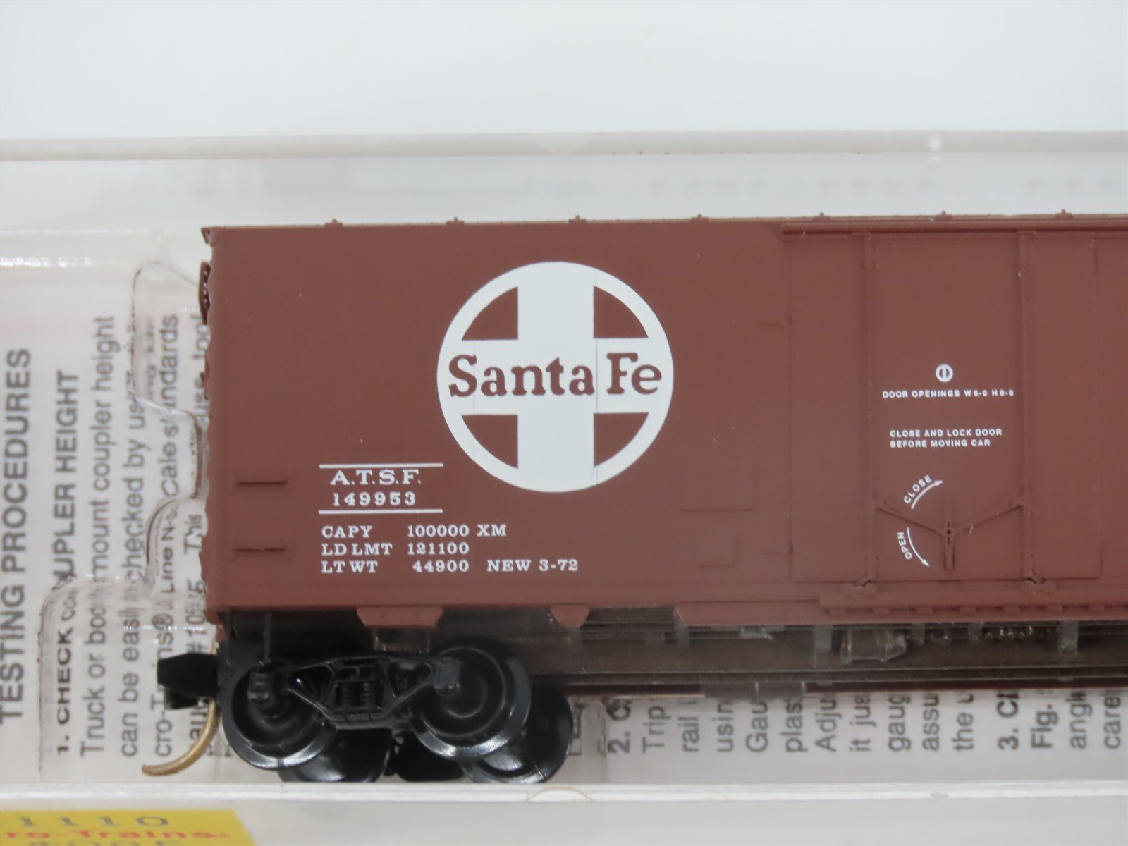 N Scale Micro-Trains MTL 21110 ATSF Santa Fe 40' Plug Door Box Car #149953