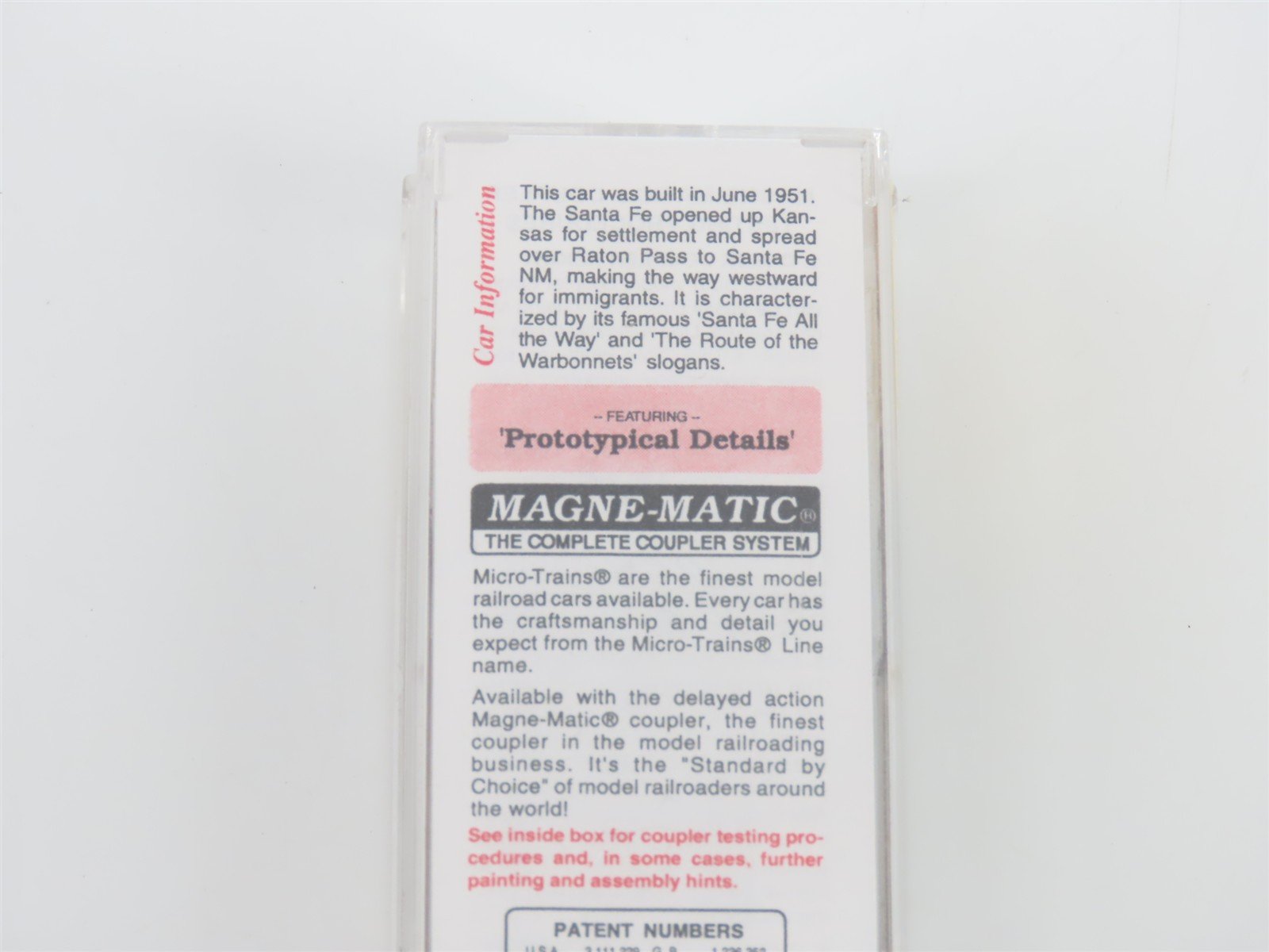 N Scale Micro-Trains MTL 21110 ATSF Santa Fe 40' Plug Door Box Car #149953