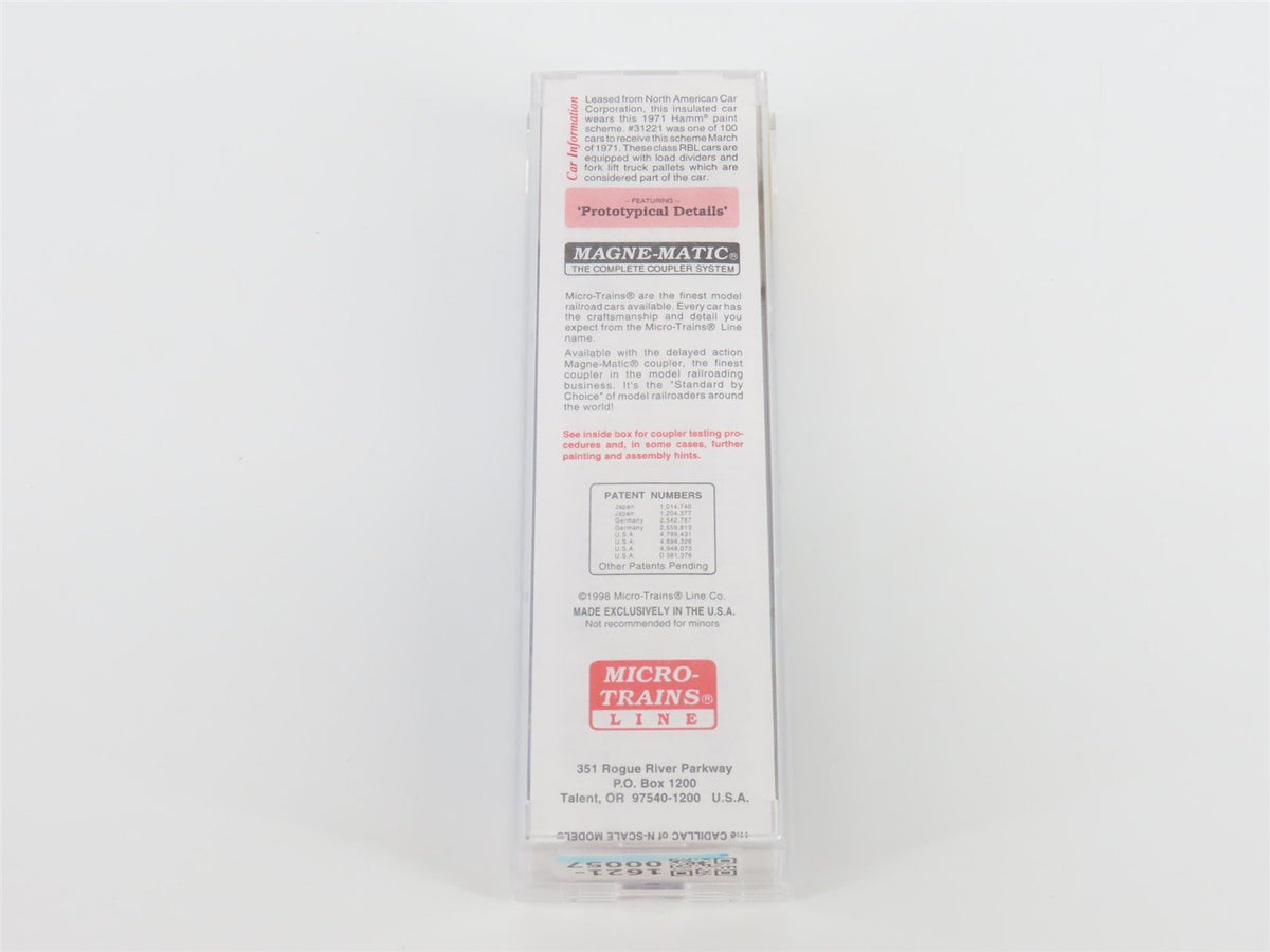 N Scale Micro-Trains MTL 38230 HAMX Theodore Hamm Brewing 50&#39; Box Car #31221