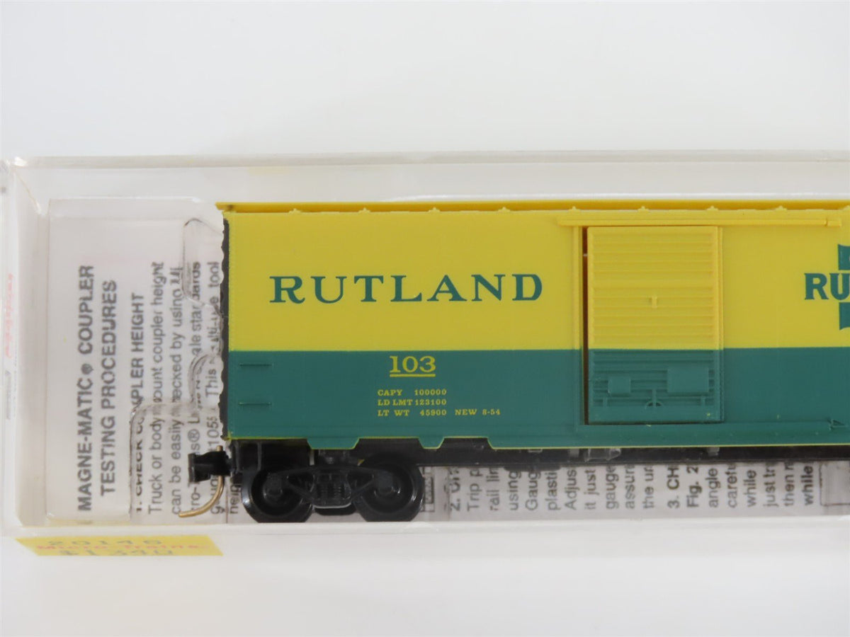 N Scale Micro-Trains MTL 20146 R Rutland Green Mt Gateway 40&#39; Box Car #103