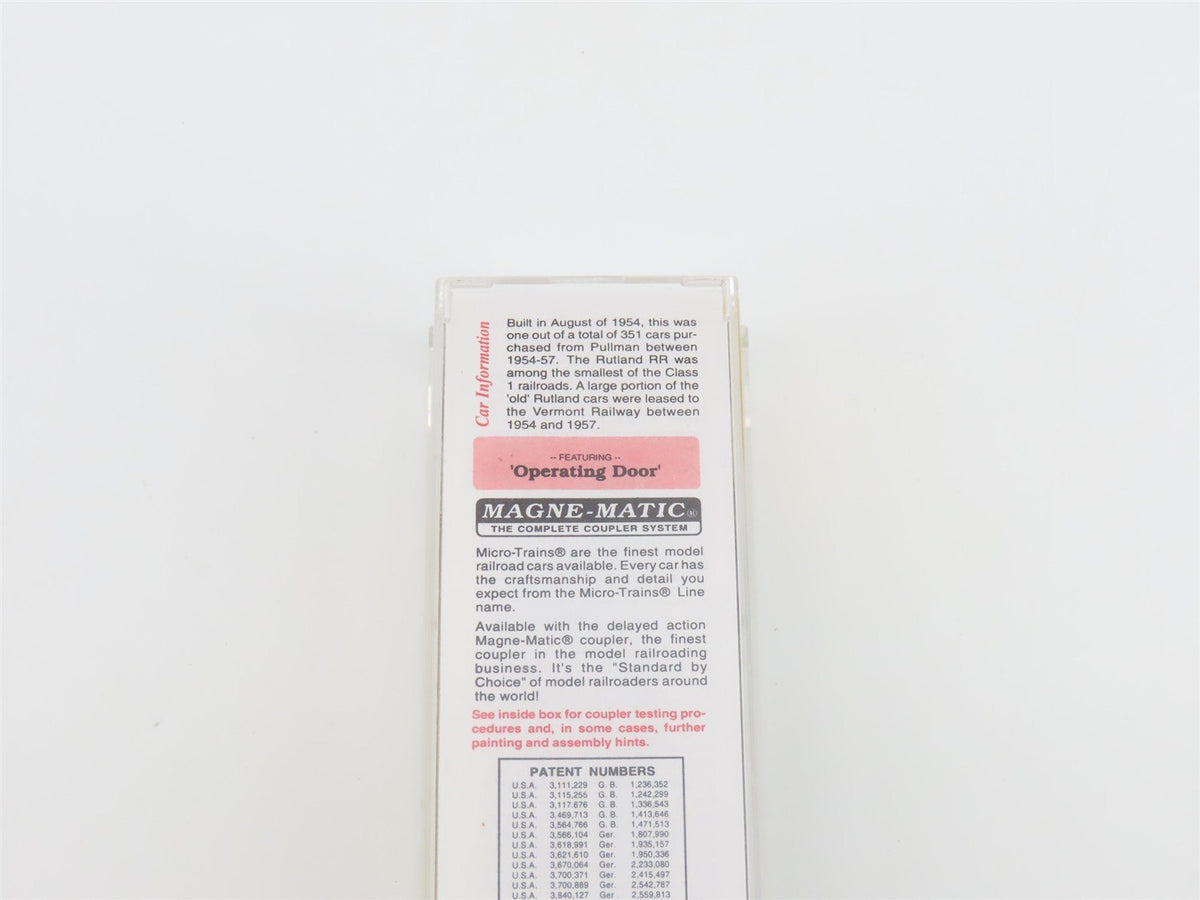 N Scale Micro-Trains MTL 20146 R Rutland Green Mt Gateway 40&#39; Box Car #103