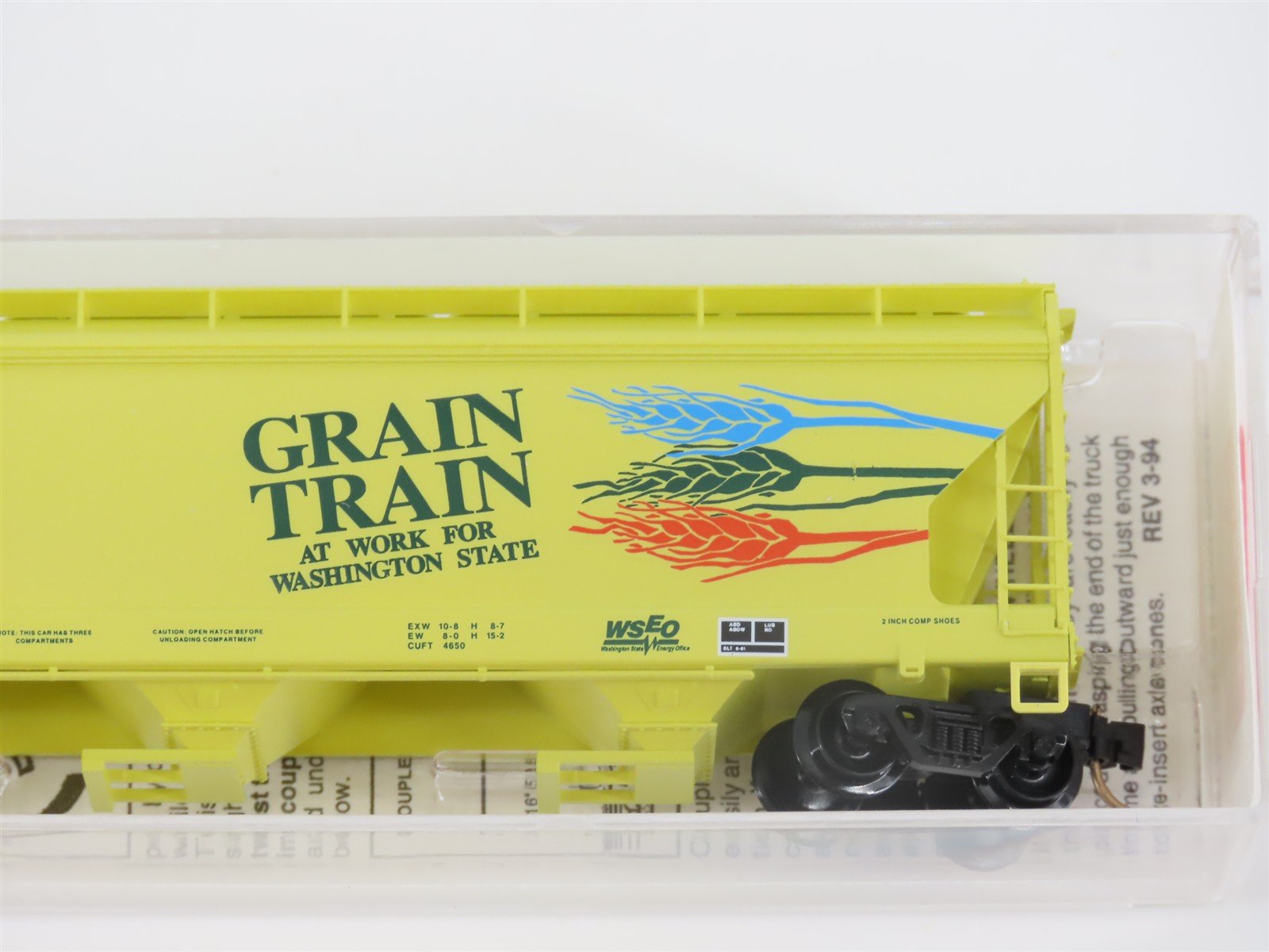 N Scale Micro-Trains MTL 94070 BLMR Grain Train 3-Bay Covered Hopper #1025